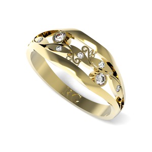 Sárga arany eljegyzési gyűrű 104-S