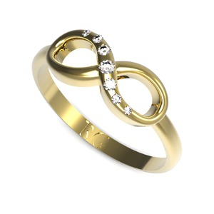 Sárga arany eljegyzési gyűrű 108-S