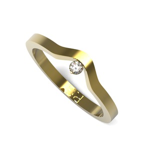 Sárga arany eljegyzési gyűrű 109-S