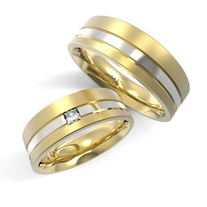 Többszínű arany karikagyűrű 1004-SF