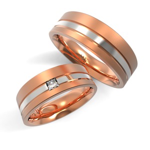 Többszínű arany karikagyűrű 1005-RF